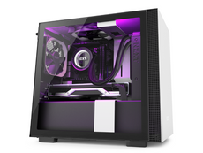 NZXT H210i Mini-ITX PC Gaming Case, USB-C Port,Tempered Glass Side Panel, Integrated RGB Lighting White/Black Color
