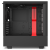 NZXT H510i ATX PC Gaming Case, USB-C Port,Tempered Glass Side Panel, Integrated RGB Lighting Black/Red Color