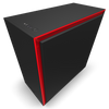 NZXT H710i ATX PC Gaming Case, USB-C Port,Tempered Glass Side Panel, Integrated RGB Lighting Black/Red Color CA-H710I-BR