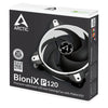 Arctic BioniX P120 Pressure-Optimised 120mm 4 pin Gaming Case Fan with PWM PST Black & White Color ACFAN00116A