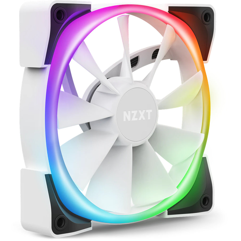 NZXT AER RGB 2 120mm White Case Fan HF-28120-BW- Aeromalls – Aeromalls.com
