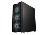 Kopplen K8 Mid Tower Gaming Case w/ 4x 120mm ARGB Fan, Fans Controller & Tempered Glass Side Panel