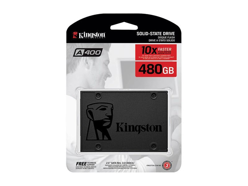Kingston A400 SA400S37/480G 2.5" 480GB SATA III TLC Internal Solid State Drive (SSD)