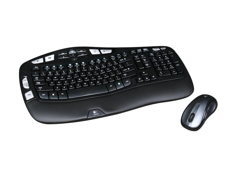 Logitech Wireless Combo MK550 920-002555 2.4 GHz Wireless Comfort Wave Keyboard and Mouse Combo - Black
