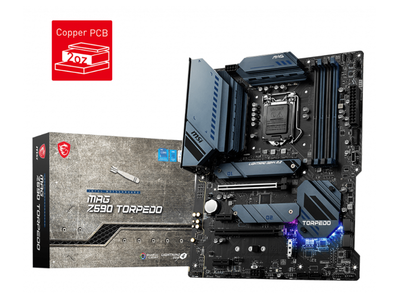 MSI MAG Z590 TORPEDO LGA 1200 Intel Z590 ATX Intel Gaming Motherboard