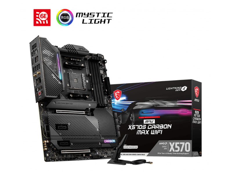 MSI MPG X570S CARBON MAX WIFI AMD AM4 ATX Gaming Motherboard