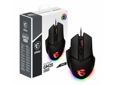 MSI CLUTCH GM20 Elite Gaming USB RGB Adjustable up to 6400 DPI Desktop Laptop Gaming Grade Optical Mouse