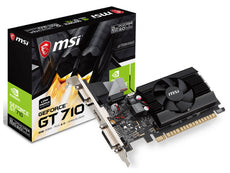 MSI GeForce GT 710 DirectX 12 GT 710 2GD3 LP 2GB 64-Bit DDR3 PCI Express 2.0 HDCP Ready Low Profile Video Card
