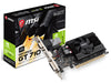 MSI GeForce GT 710 DirectX 12 GT 710 2GD3 LP 2GB 64-Bit DDR3 PCI Express 2.0 HDCP Ready Low Profile Video Card