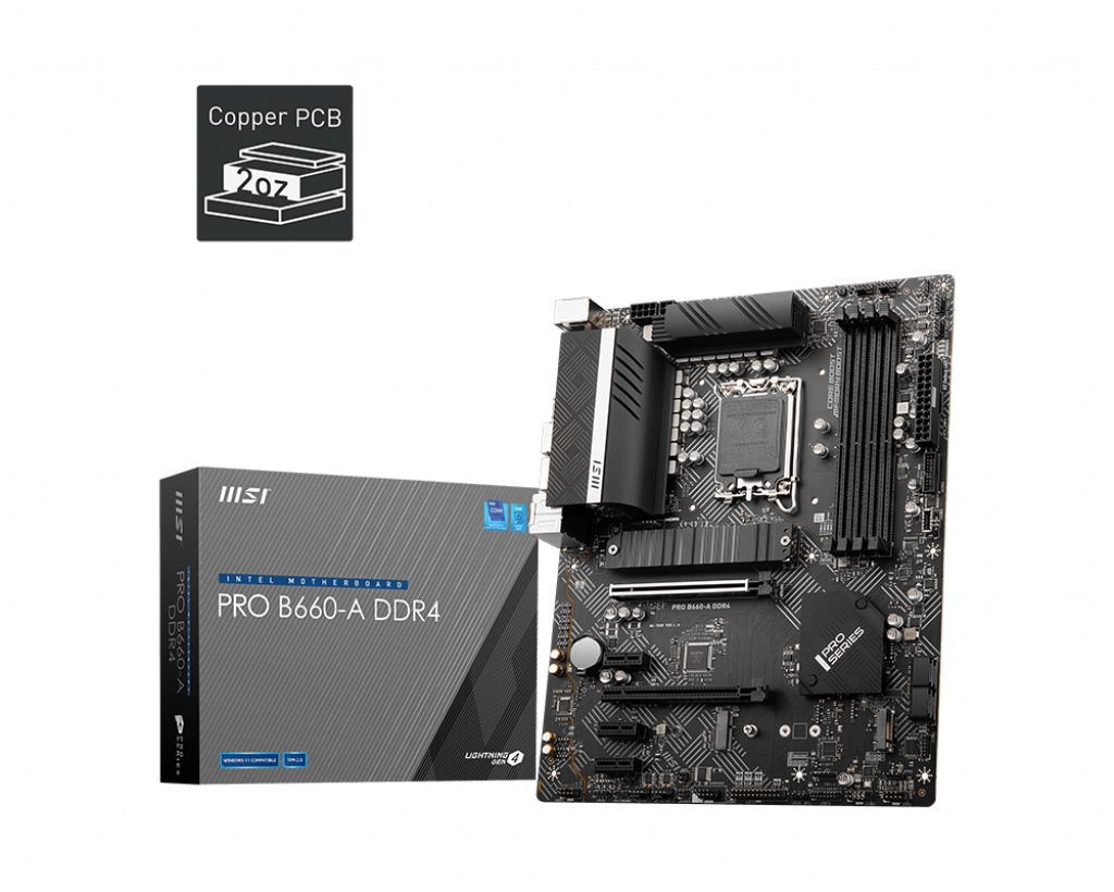 MSI PRO B660-A DDR4 LGA1700 ATX Intel Motherboard