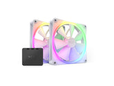 NZXT F140 RGB Twin Pack White 140MM PC Cooling Fan RF-R14DF-W1