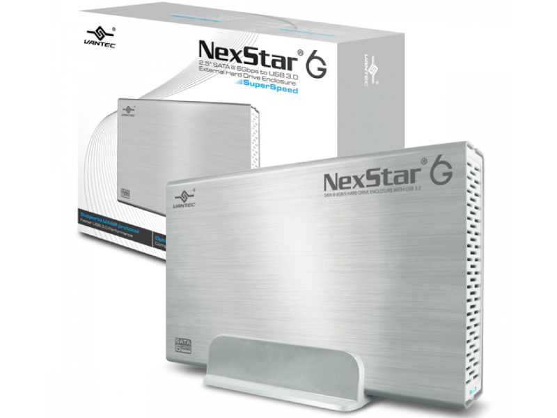 Vantec NexStar 6G 3.5 Inch SATA III 6GB/s to USB 3.0 HDD Enclosure Silver (NST-366S3-SV)
