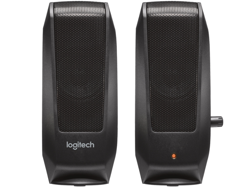 Logitech S120 Slim Mini Multimedia Stereo Speakers Black 2.20 Watts